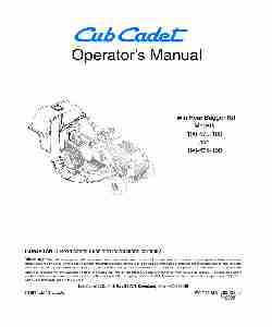 Cub Cadet Lawn Mower 190- 670-100, 190-678-100-page_pdf